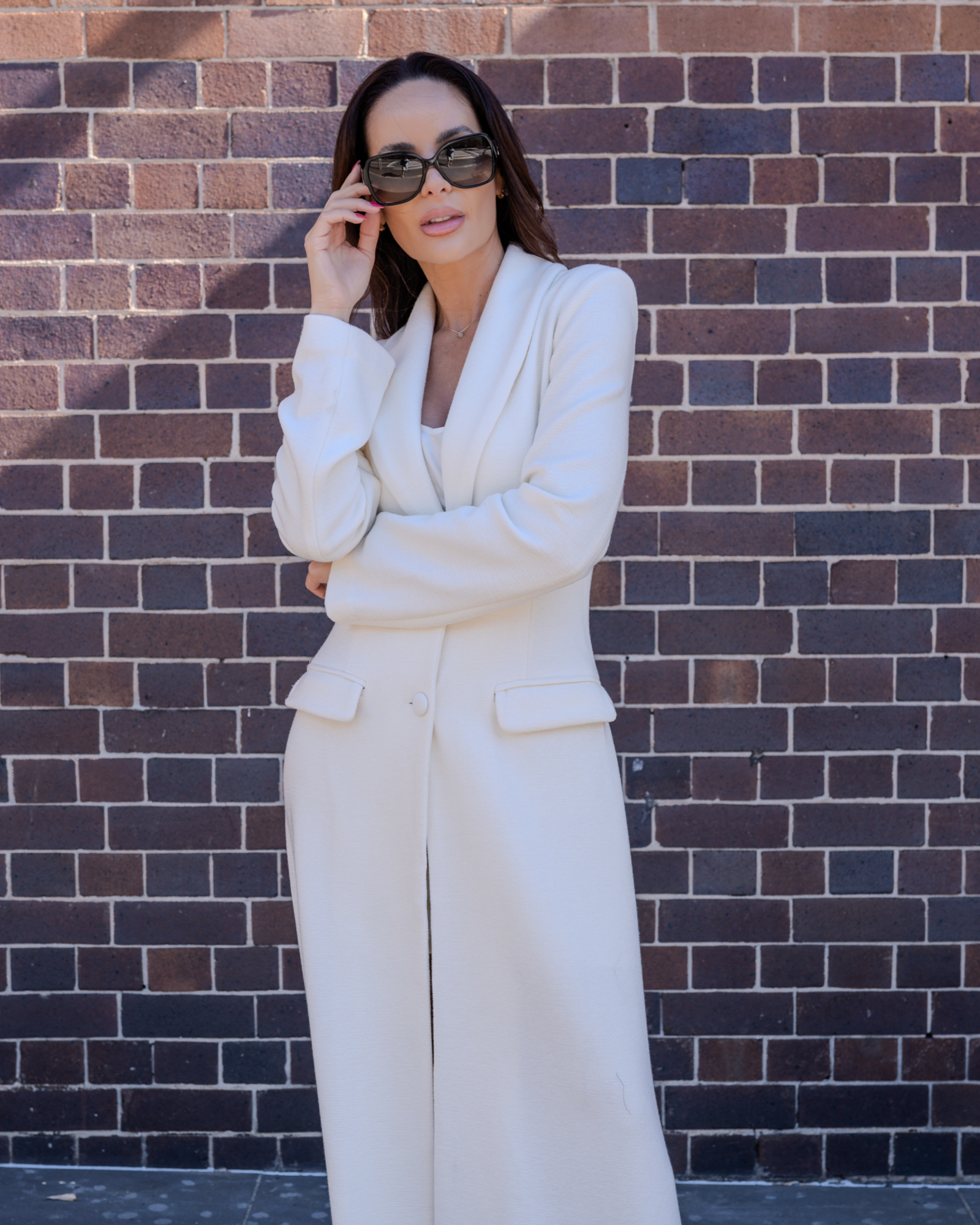 Bouclé Coat White