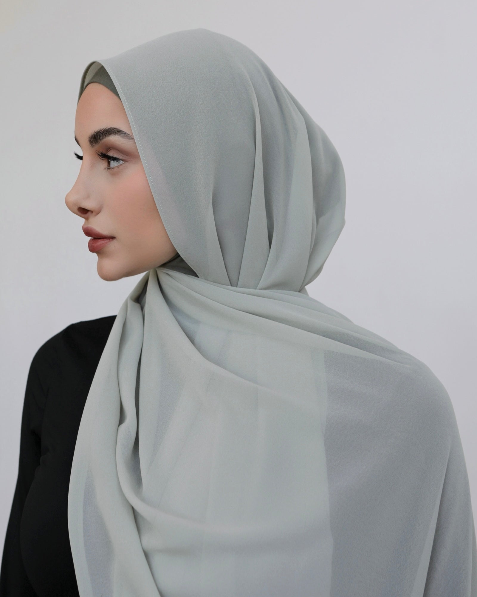 Sage Chiffon Hijab