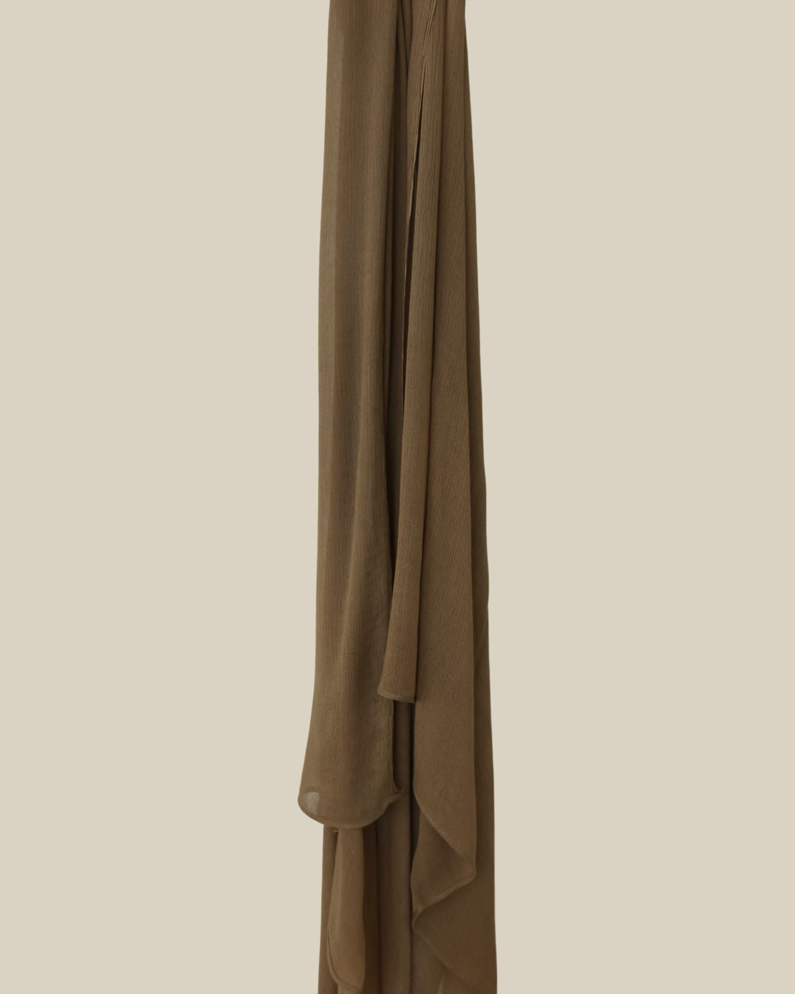 Chestnut Rayon Hijab Tassel Free