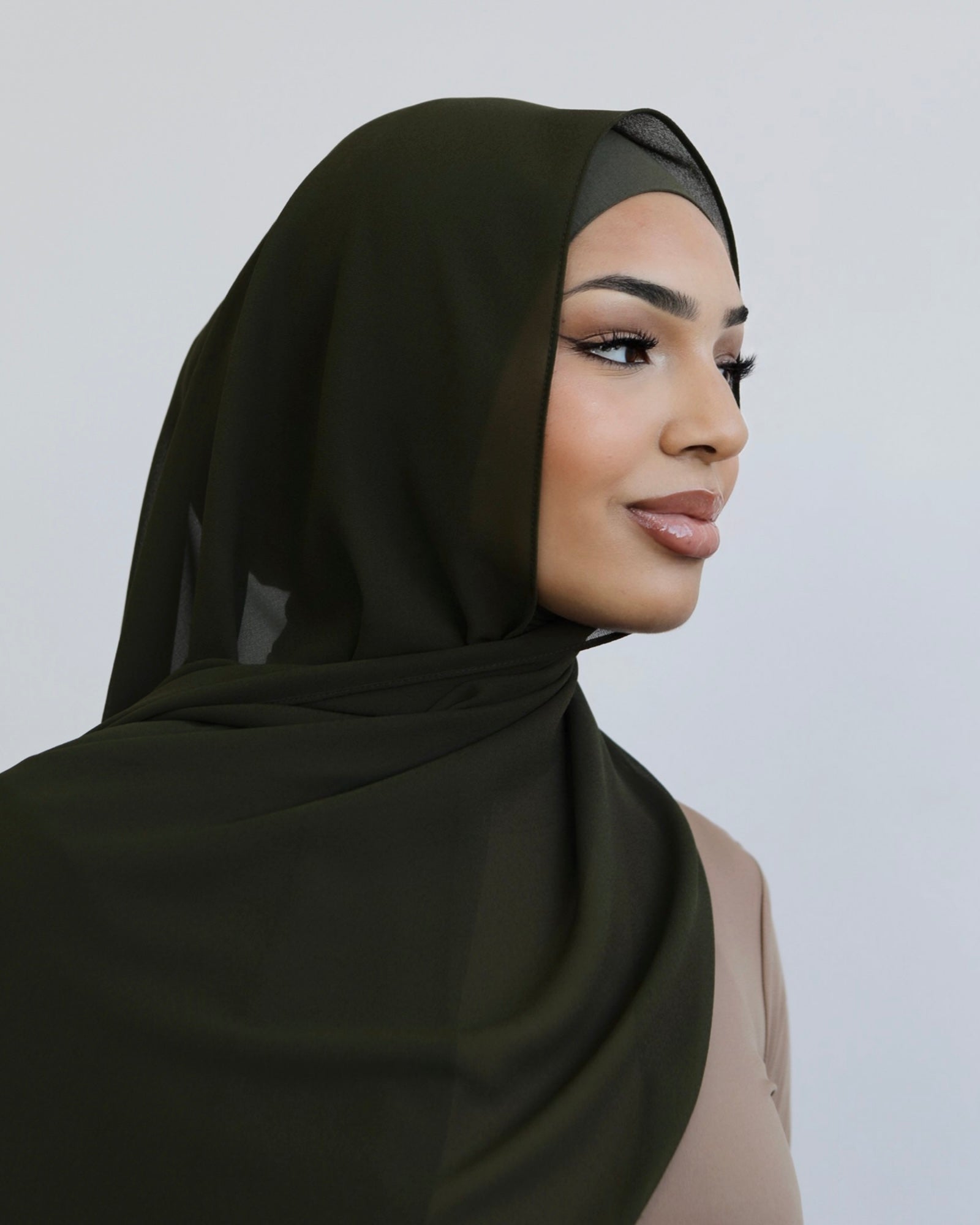 Olive Chiffon Hijab