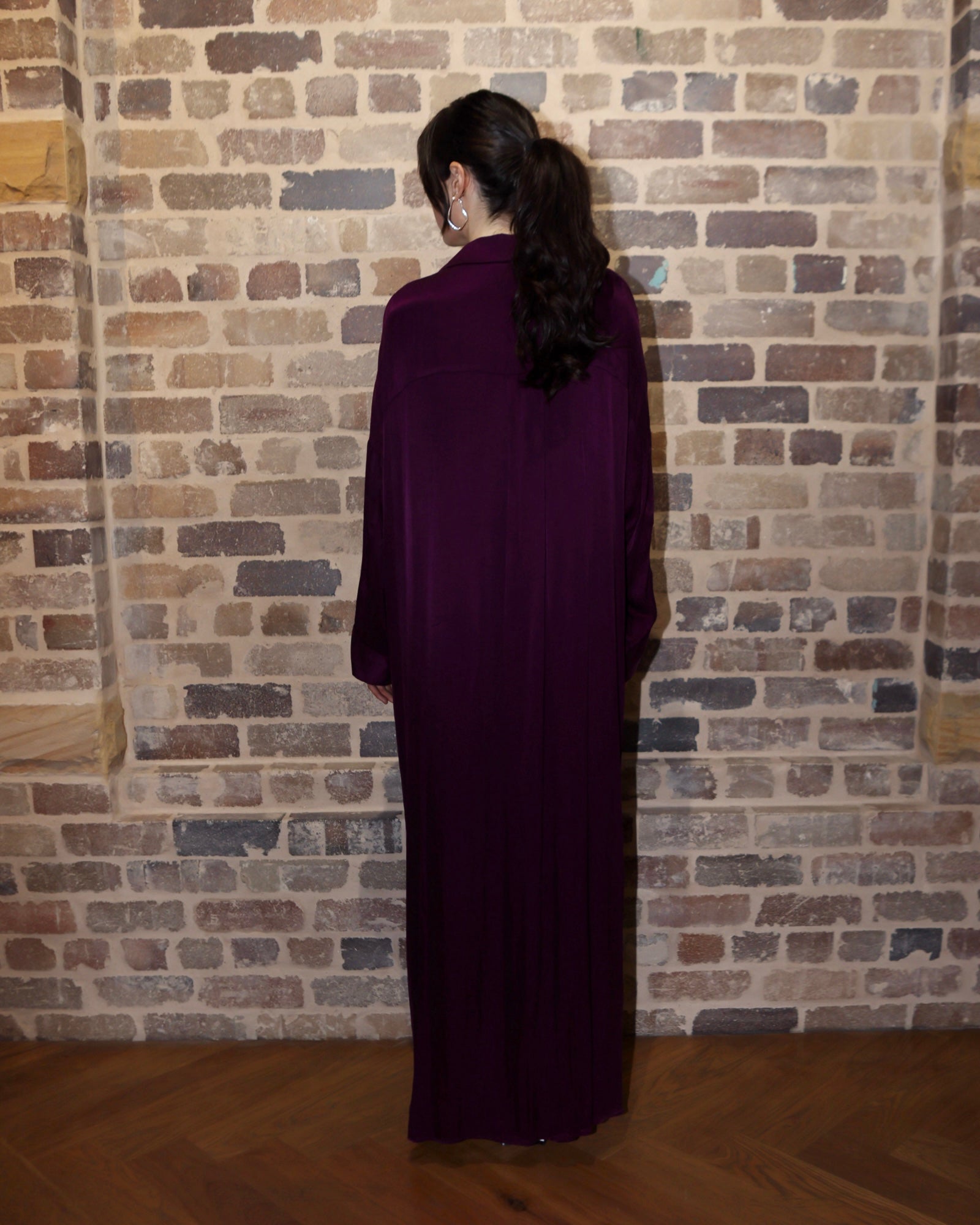 Classic Shirt Dress Plum