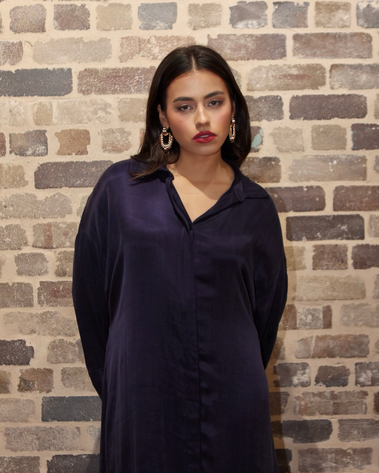 Classic Shirt Dress Navy