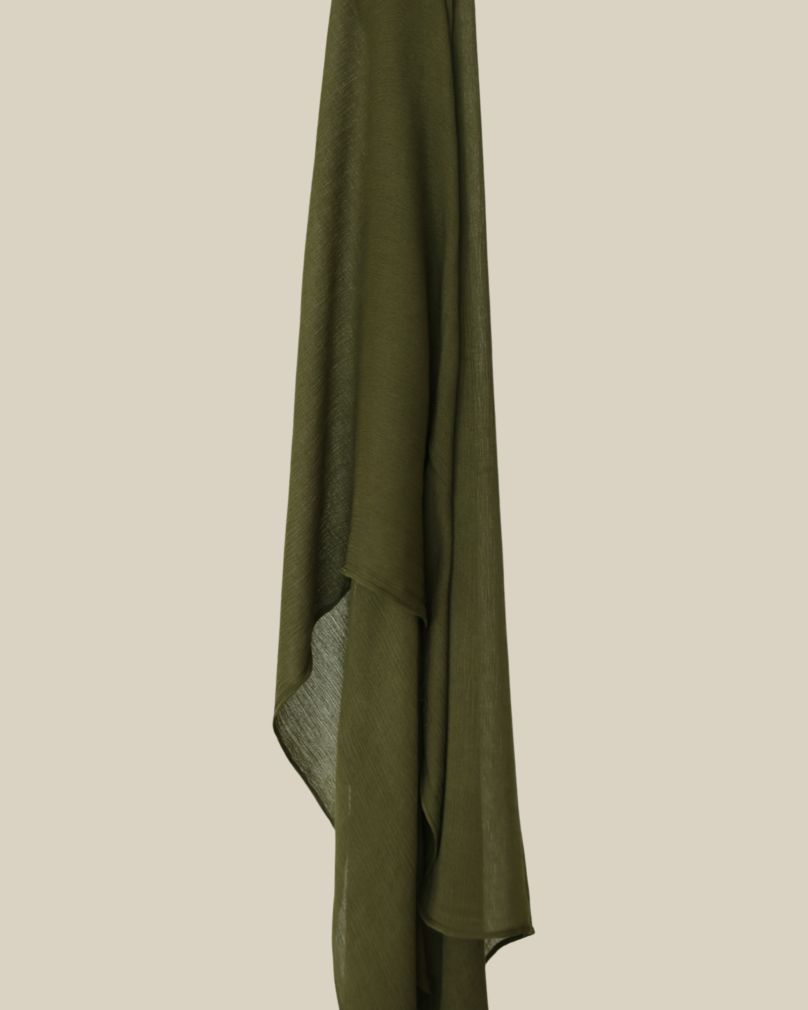 Olive Rayon Hijab Tassel Free