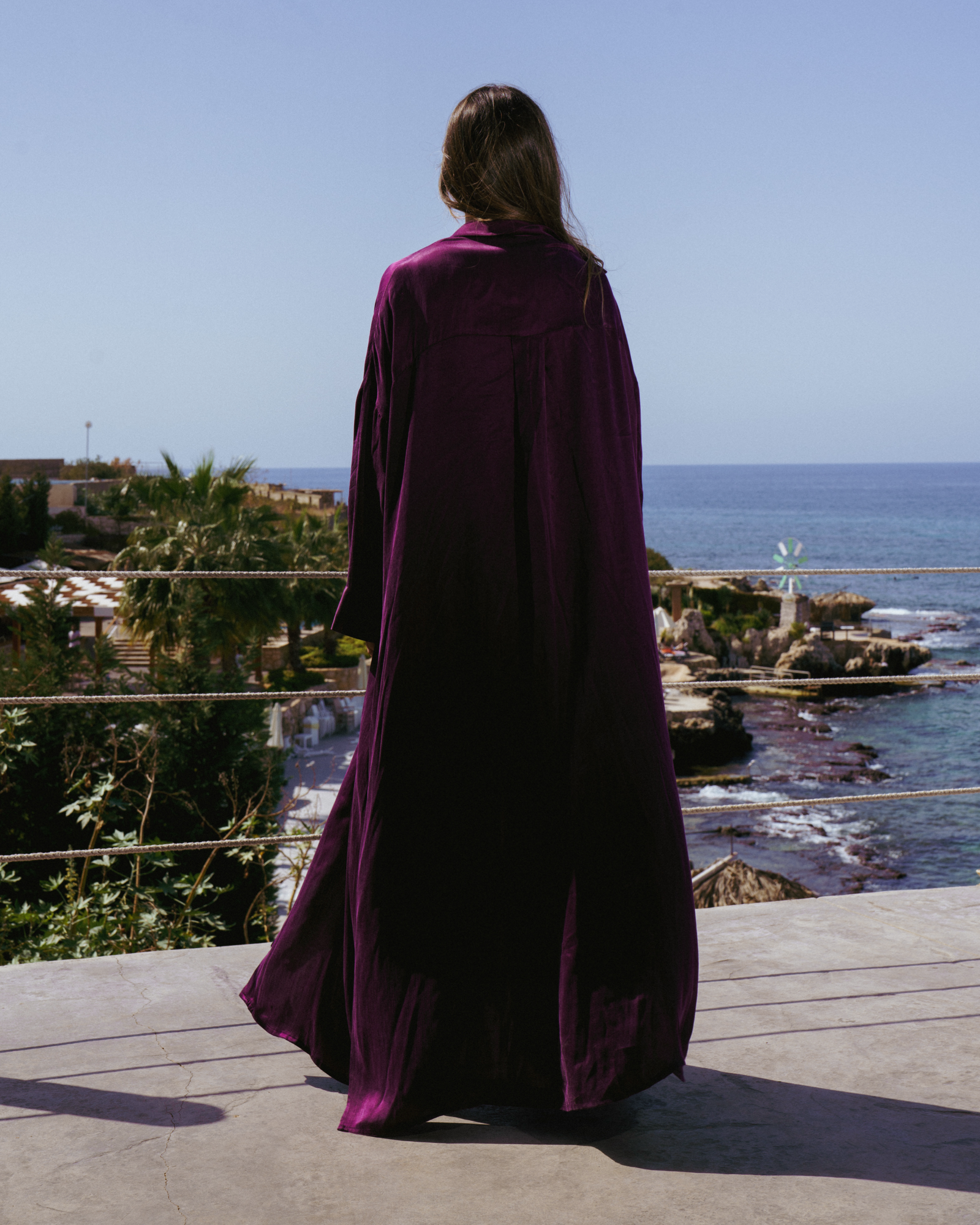 Classic Shirt Dress Plum