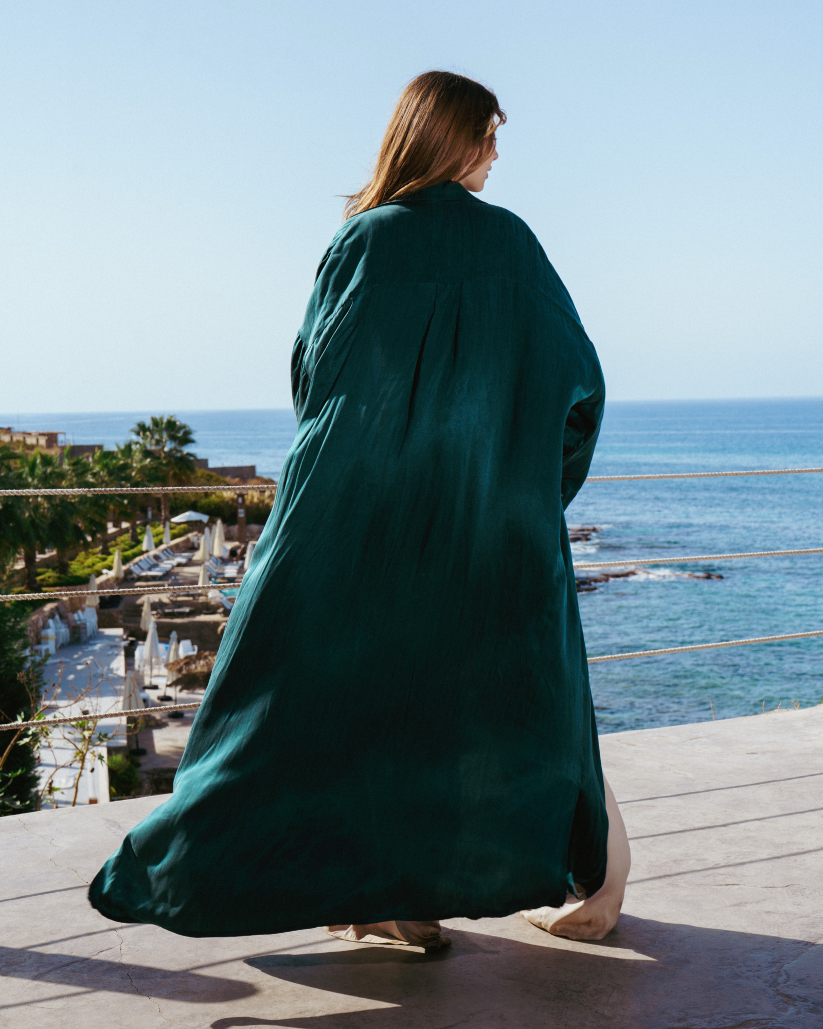 Classic Shirt Dress Emerald