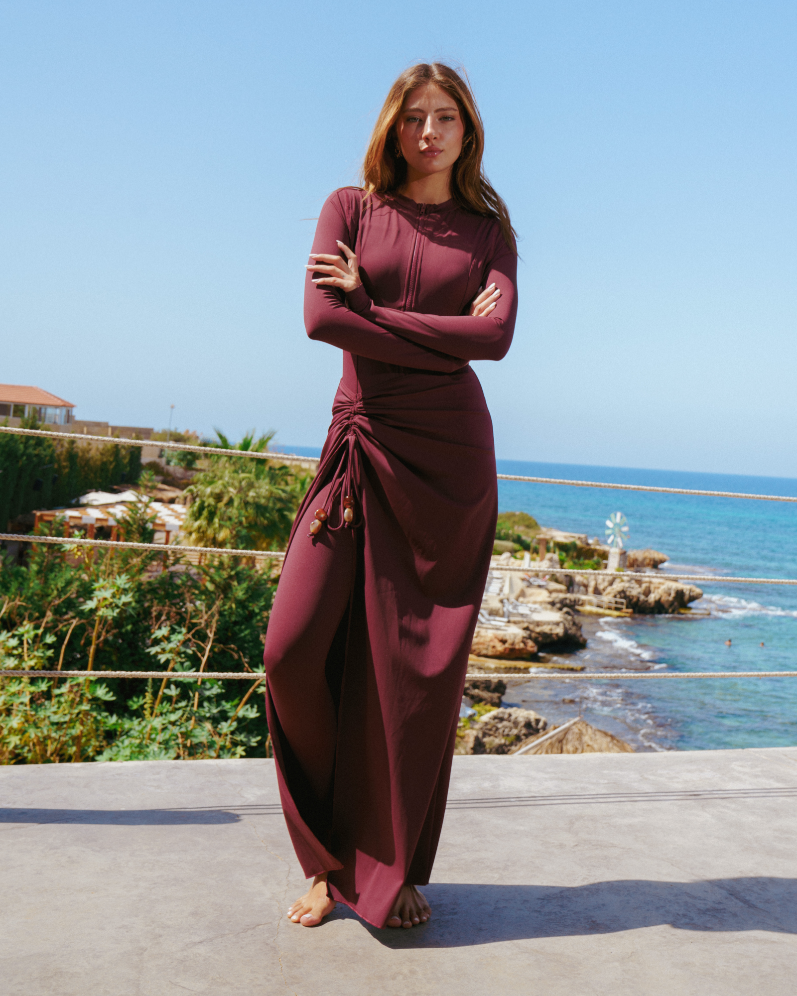 Sahar Rouched Swim Skirt