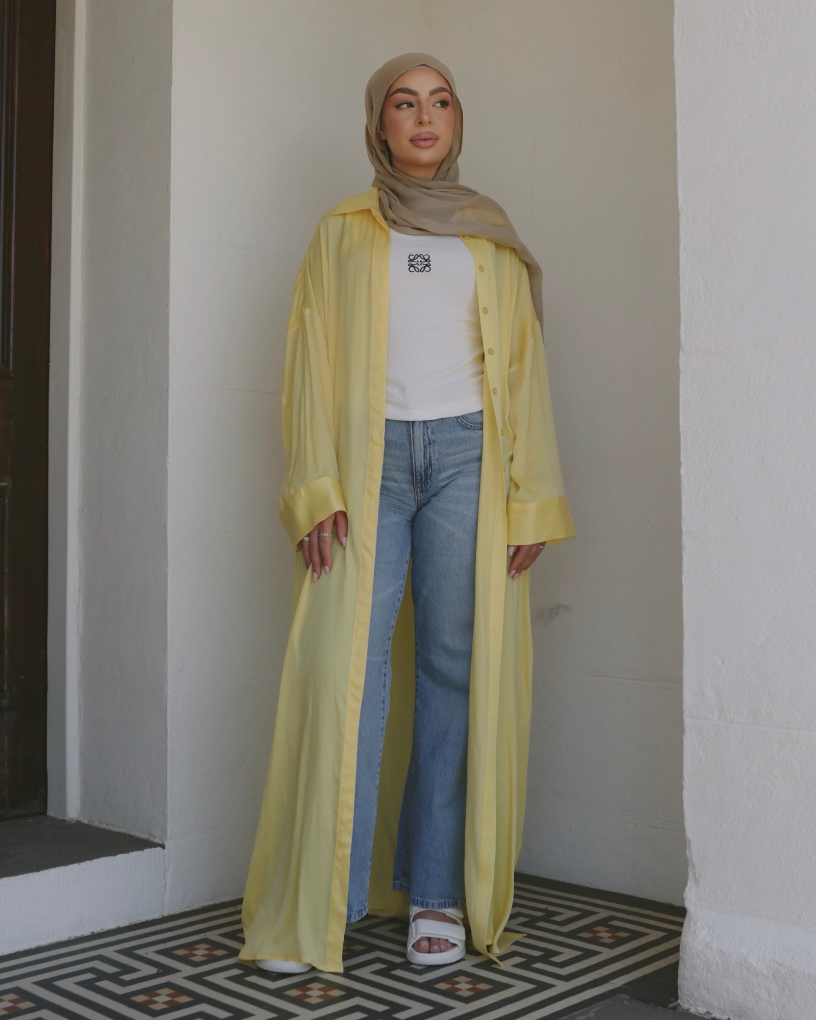 Classic Shirt Dress Yellow