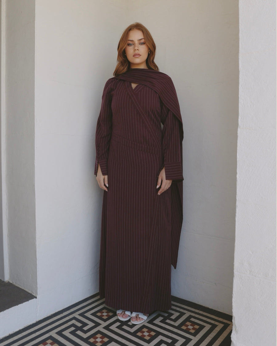 Nova Dress Burgundy
